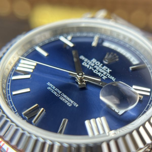 Custom Rolex Day-Date 228236 Blue Dail with Roman Numerals- Swiss 172 - Image 5