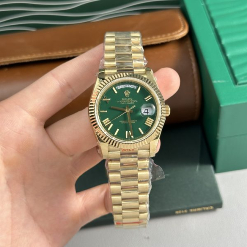 Custom Rolex Day-Date 228238 Green Dial with Roman Numerals - Swiss 169