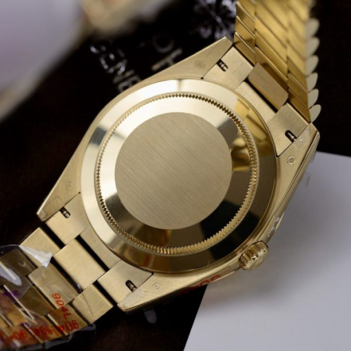 Custom Rolex Day-Date 228238 Gold with Diamond-Set Hour Markers - Swiss 168 - Image 7