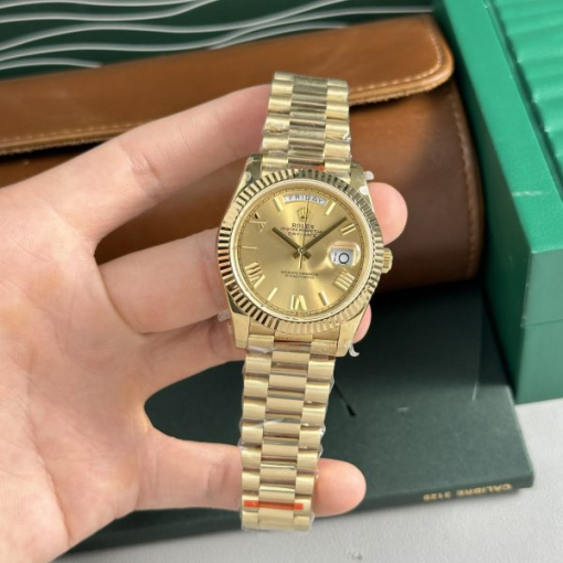 Custom Rolex Day-Date 228238 Gold with Roman Numerals - Swiss 170 - Image 2