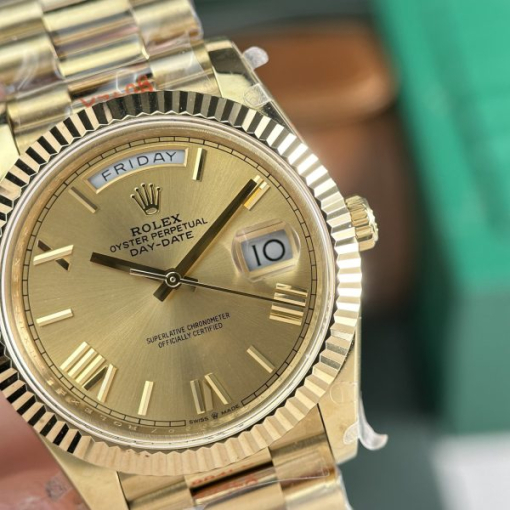 Custom Rolex Day-Date 228238 Gold with Roman Numerals - Swiss 170 - Image 8