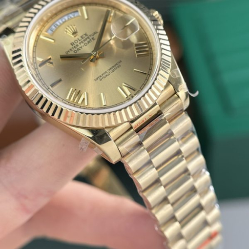 Custom Rolex Day-Date 228238 Gold with Roman Numerals - Swiss 170 - Image 4