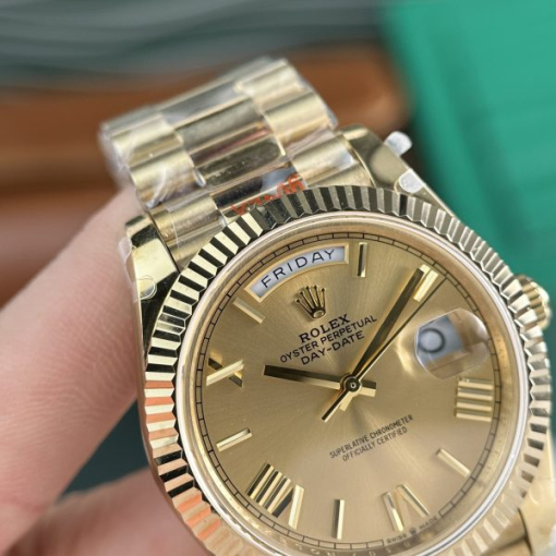 Custom Rolex Day-Date 228238 Gold with Roman Numerals - Swiss 170 - Image 7