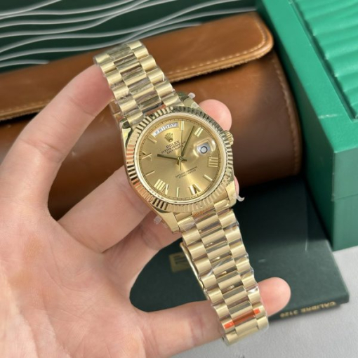 Custom Rolex Day-Date 228238 Gold with Roman Numerals - Swiss 170 - Image 3