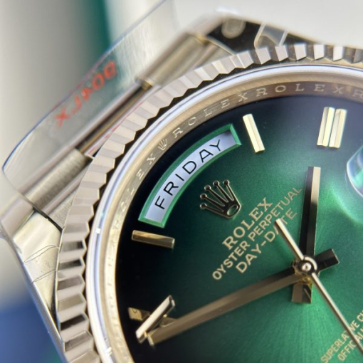 Custom Rolex Day-Date 228238-0069 Green Ombre Dial - Swiss 164 - Image 9