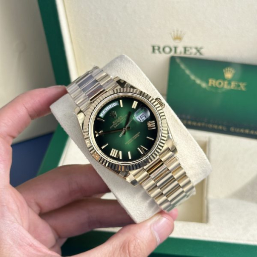 Custom Rolex Day-Date 228238-0069 Green Ombre Dial - Swiss 164 - Image 2