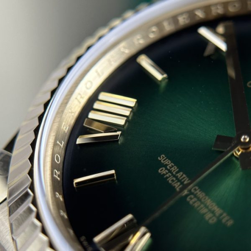 Custom Rolex Day-Date 228238-0069 Green Ombre Dial - Swiss 164 - Image 4