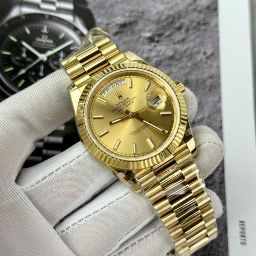 Custom Rolex Day-Date Crafted in Champagne Yellow - Swiss 162 - Image 2