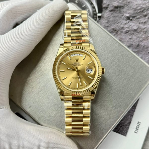 Custom Rolex Day-Date Crafted in Champagne Yellow - Swiss 162