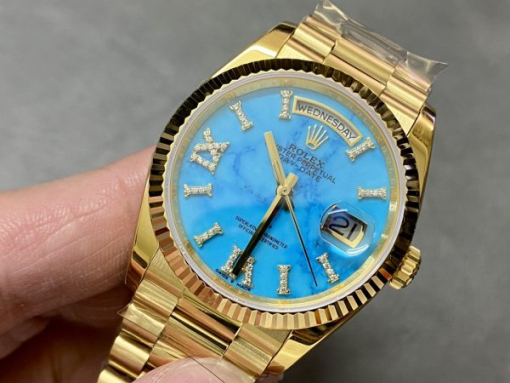 Custom Rolex Day-Date with Blue Sea Dial - Swiss 154 - Image 2