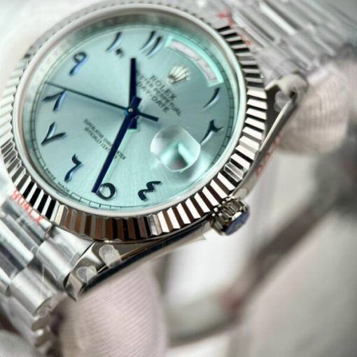 Custom Rolex Day-Date Ice Blue Arabic Dial  - Swiss 152 - Image 2