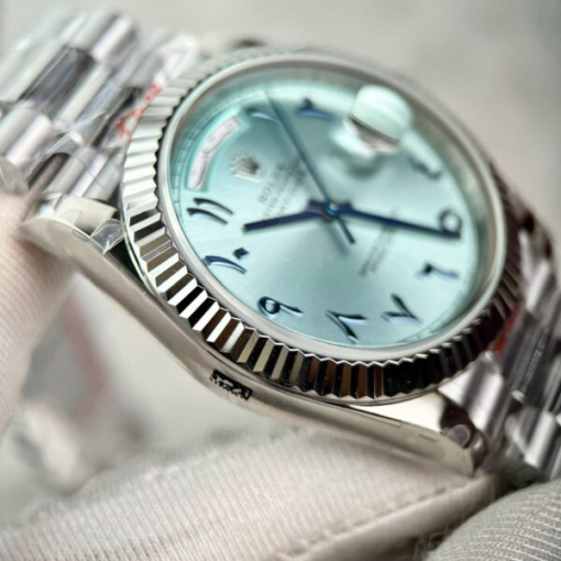 Custom Rolex Day-Date Ice Blue Arabic Dial  - Swiss 152 - Image 5