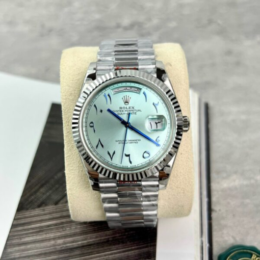 Custom Rolex Day-Date Ice Blue Arabic Dial  - Swiss 152