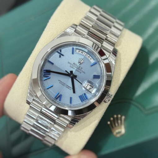 Custom Rolex Oyster Perpetual Day-Date Blue Ice - Swiss 149