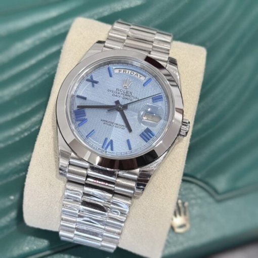 Custom Rolex Oyster Perpetual Day-Date Blue Ice - Swiss 149 - Image 5