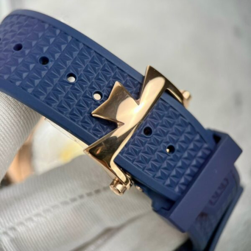 Custom Vacheron Constantin Overseas 4500V Blue Rubber Strap - Swiss VC23 - Image 9