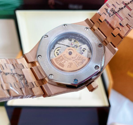 Custom Audemars Piguet Royal Oak Rose Gold Chocolate Dial - Asian AP 6 - Image 4