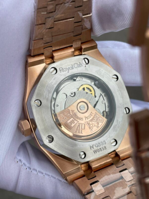 Custom Audemars Piguet Royal Oak Rose Gold White Dial - Asian AP 4 - Image 8