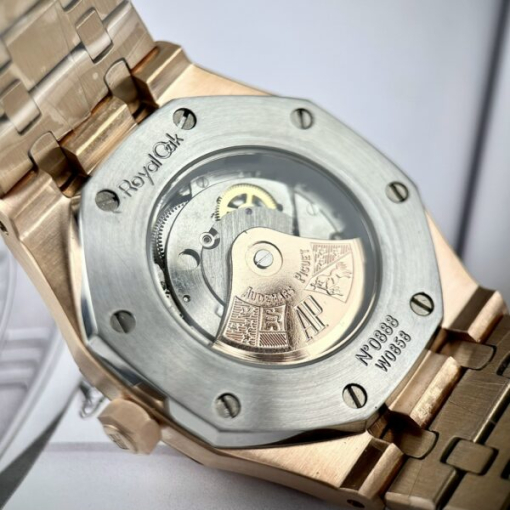 Custom Audemars Piguet Royal Oak Rose Gold Black Dial - Asian AP 1 - Image 8