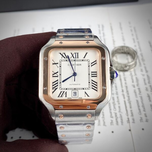 Custom Cartier Santos Demi Rose Gold - Asia Cartier21