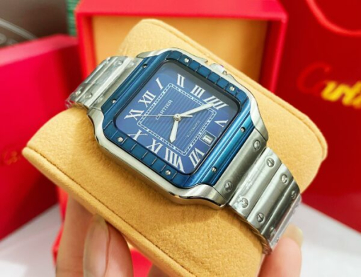 Custom Cartier Santos Blue Dial - Asia Cartier8 - Image 3