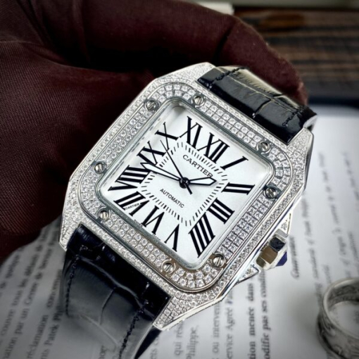 Custom Cartier Santos White Diamond - Asia Cartier14 - Image 3