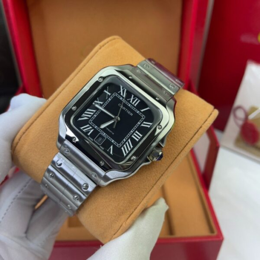 Custom Cartier Santos Black Dial - Asia Cartier13 - Image 3