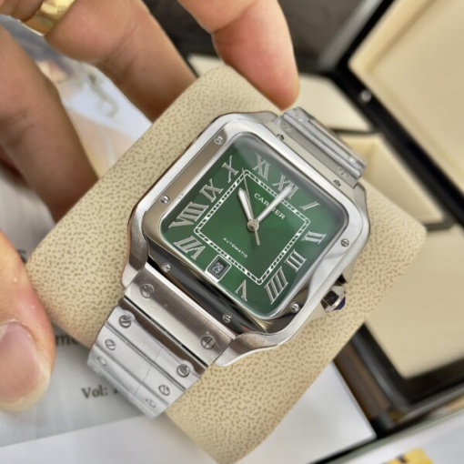 Custom Cartier Santos Green Dial - Asia Cartier17