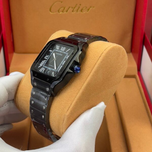 Custom Cartier Santos Rose Black Dial - Asia Cartier3 - Image 3