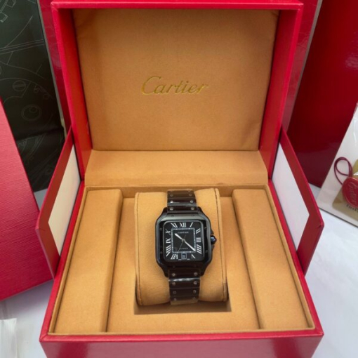 Custom Cartier Santos Rose Black Dial - Asia Cartier3 - Image 2