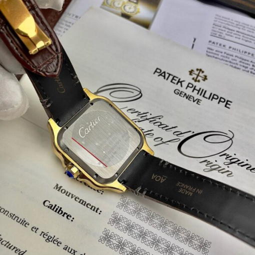 Custom Cartier Santos Gold White Dial - Asia Cartier10 - Image 2