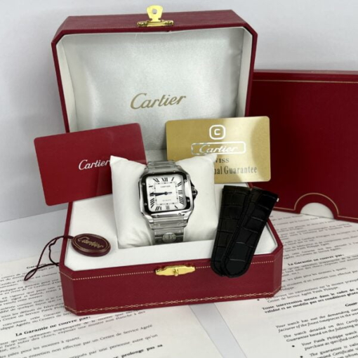 Custom Cartier Santos WSSA0048 White - Swiss Cartier17 - Image 2