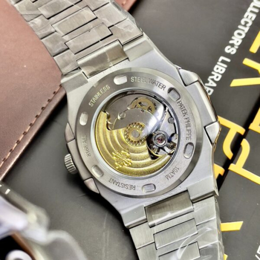 Custom Patek Philippe Nautilus 5711 Grey Dial Rhinestones - Asian Patek 37 - Image 6