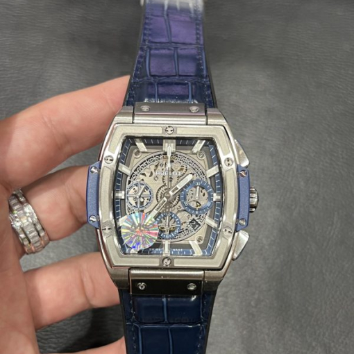 Custom Hublot Spirit Of Big Bang Titanium Charcoal Blue - Swiss Hublot26