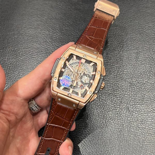 Custom Hublot Spirit Of Big Bang King Gold Brown - Swiss Hublot24 - Image 2