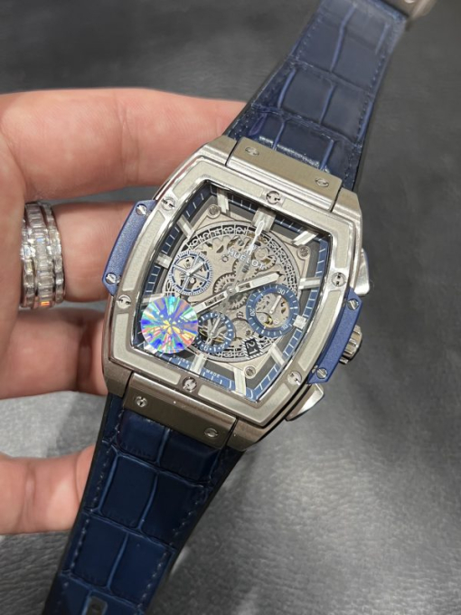 Custom Hublot Spirit Of Big Bang Titanium Charcoal Blue - Swiss Hublot26 - Image 2