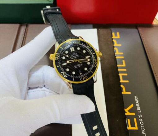 Custom  Omega Seamaster Black Demi Gold - Asia Omega 25 - Image 2