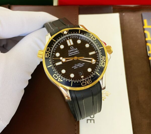 Custom  Omega Seamaster Black Demi Gold - Asia Omega 25 - Image 6