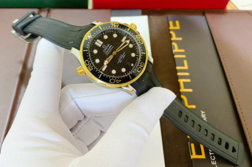 Custom  Omega Seamaster Black Demi Gold - Asia Omega 25 - Image 3