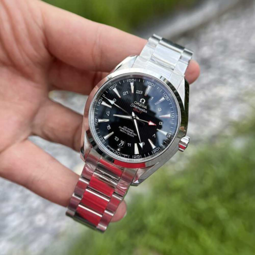 Custom Omega Seamaster Aqua Terra 150m GMT Black Dial - Swiss Omega 45 - Image 4