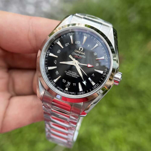 Custom Omega Seamaster Aqua Terra 150m GMT Black Dial - Swiss Omega 45 - Image 2