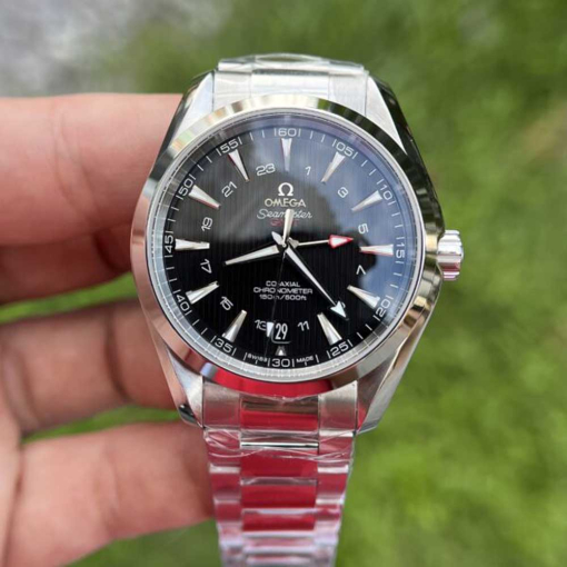 Custom Omega Seamaster Aqua Terra 150m GMT Black Dial - Swiss Omega 45 - Image 3