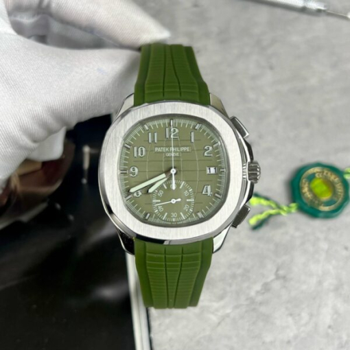 Custom Patek Philippe Aquanaut 5968G Green Dial - Swiss Patek56