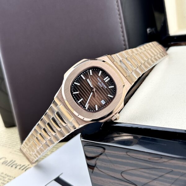 Custom Patek Philippe Nautilus 5711 Rose Gold Chocolate Dial - Asian Patek 10