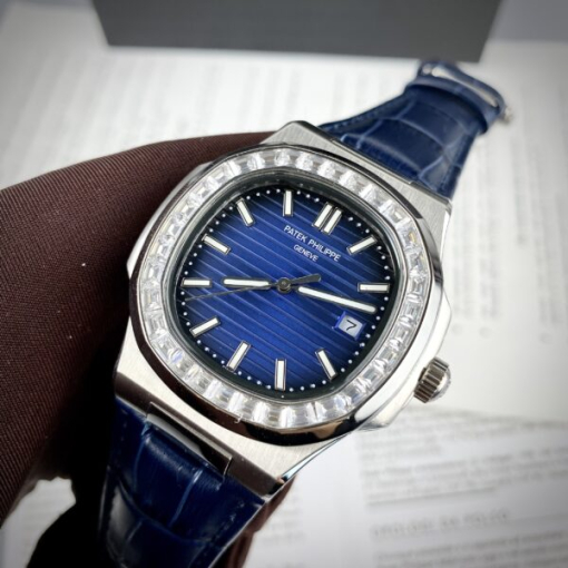 Custom Patek Philippe Nautilus 5711 Blue Dial Rhinestones - Asian Patek 15 - Image 2