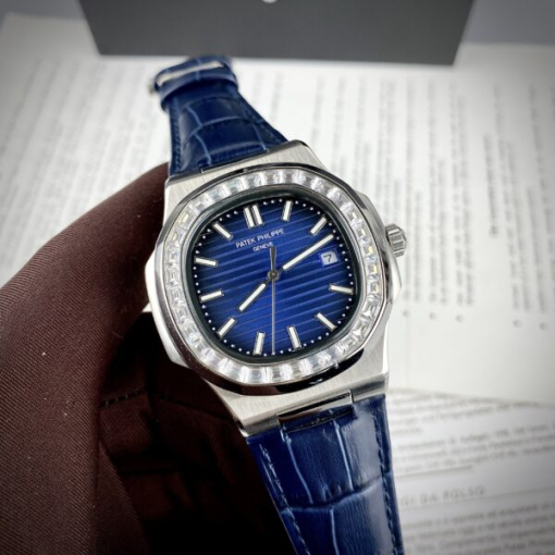 Custom Patek Philippe Nautilus 5711 Blue Dial Rhinestones - Asian Patek 15 - Image 3