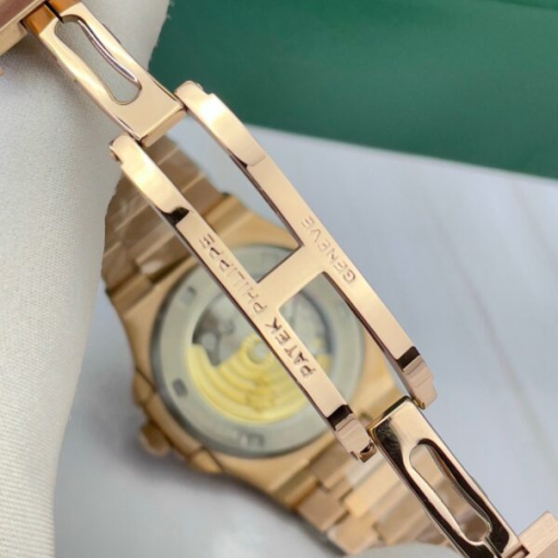 Custom Patek Philippe Nautilus 5711 Rose Gold Tiffany Blue Dial Ruby Rhinestones - Asian Patek 50 - Image 5