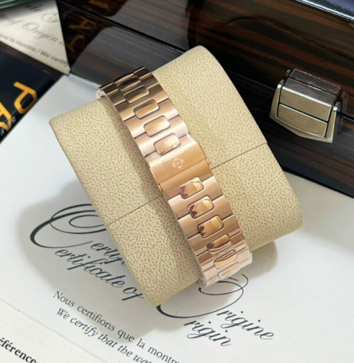 Custom Patek Philippe Nautilus 5711 Rose Gold Black Dial - Asian Patek 14 - Image 10