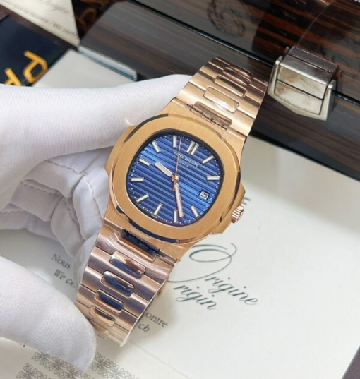 Custom Patek Philippe Nautilus 5711 Rose Gold Blue Dial - Asian Patek 13 - Image 3