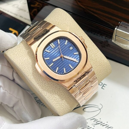 Custom Patek Philippe Nautilus 5711 Rose Gold Blue Dial - Asian Patek 13